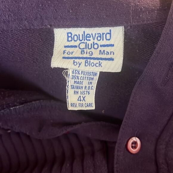 VNTG BOULEVARD CLUB oversized 80s ribbed sweater 4X - Picture 2 of 5